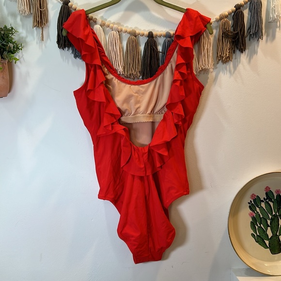 J.crew ruffles open back one piece - Picture 6 of 9